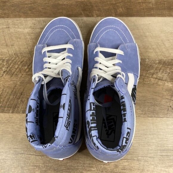 VANS Sk8-Hi Logo Mix Lavender Luster Shoes Sneakers Mens 10 Womens 11.5 NEW - Picture 6 of 9